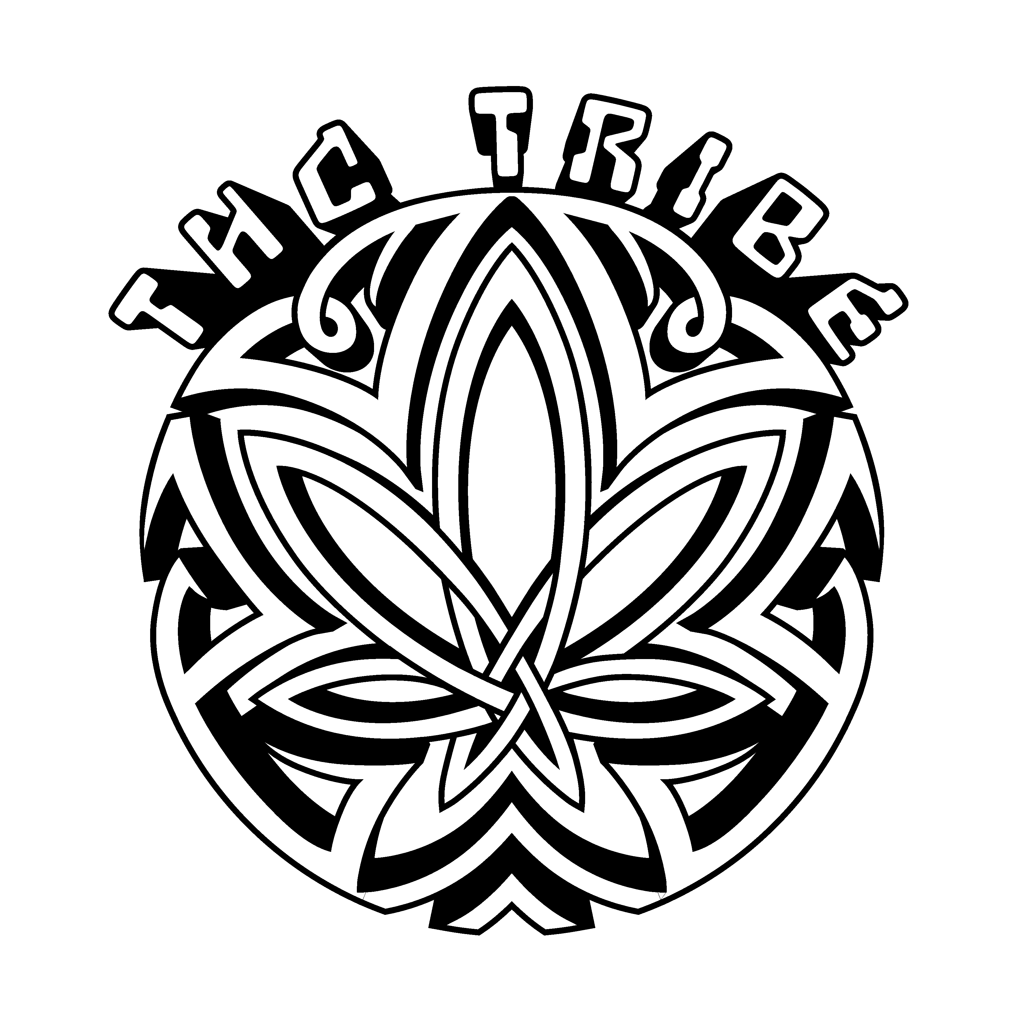 THC Tribe Logo - Black and White - no background